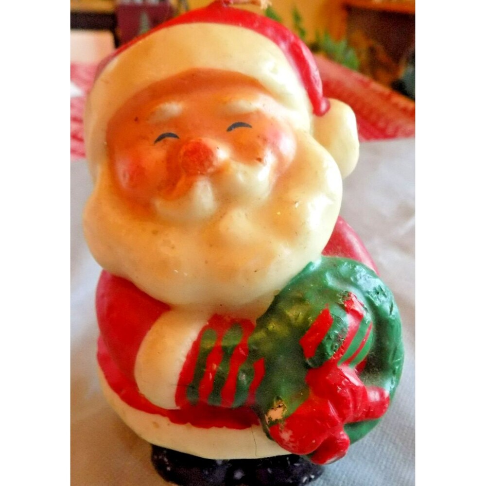 Vintage Santa candle